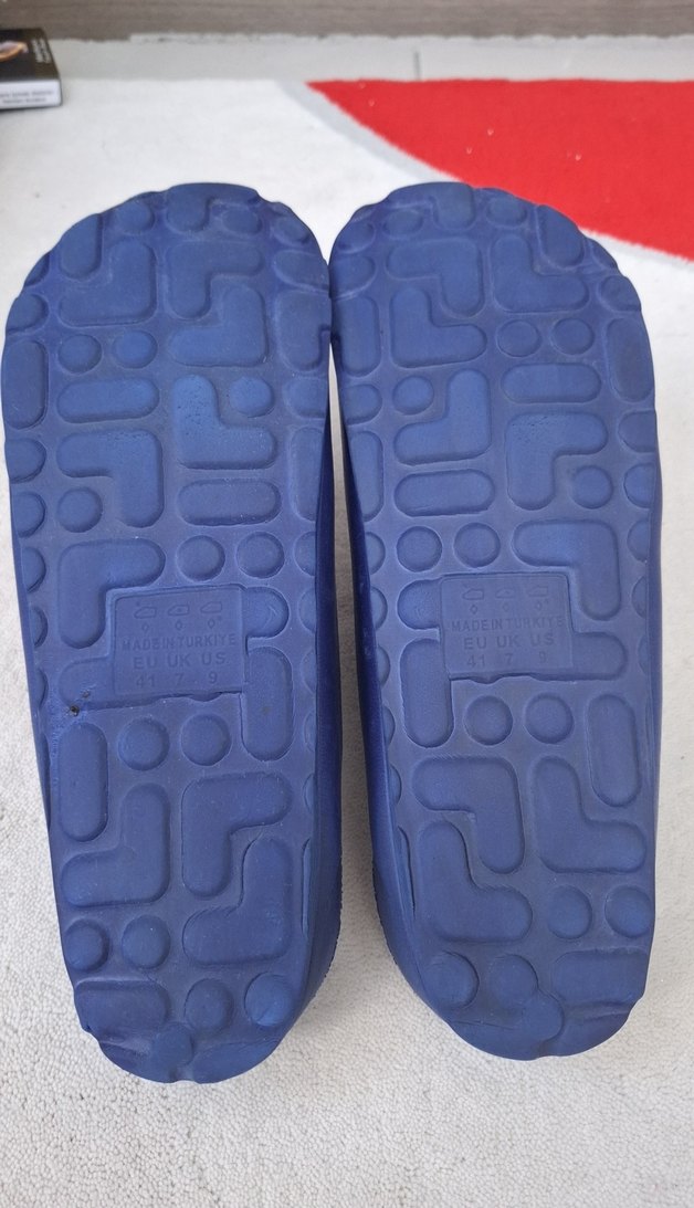 Çift Tokalı Erkek  Lacivert Terlik 41 numara - Görsel 5