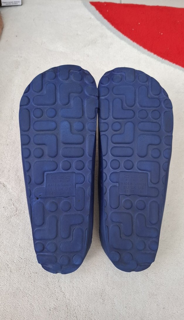 Çift Tokalı Erkek  Lacivert Terlik 41 numara - Görsel 4