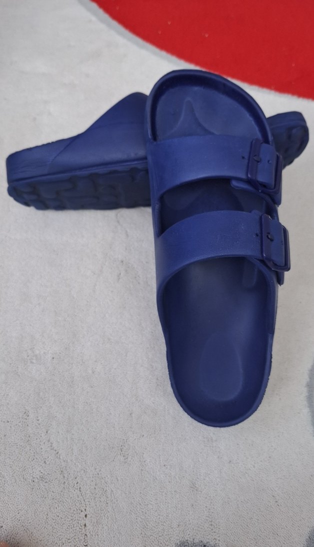 Çift Tokalı Erkek  Lacivert Terlik 41 numara - Görsel 3