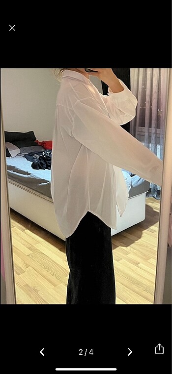 Bershka bershka oversize beyaz gömlek