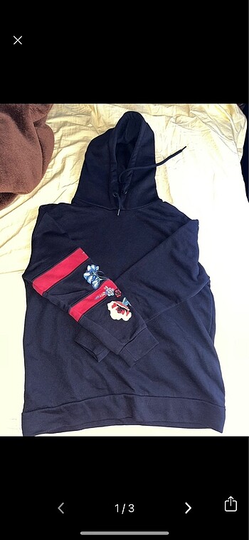 pull and bear siyah kapüşonlu baskılı sweatshirt