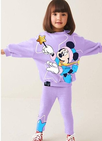 ZARA Mickey Baskılı simli takım