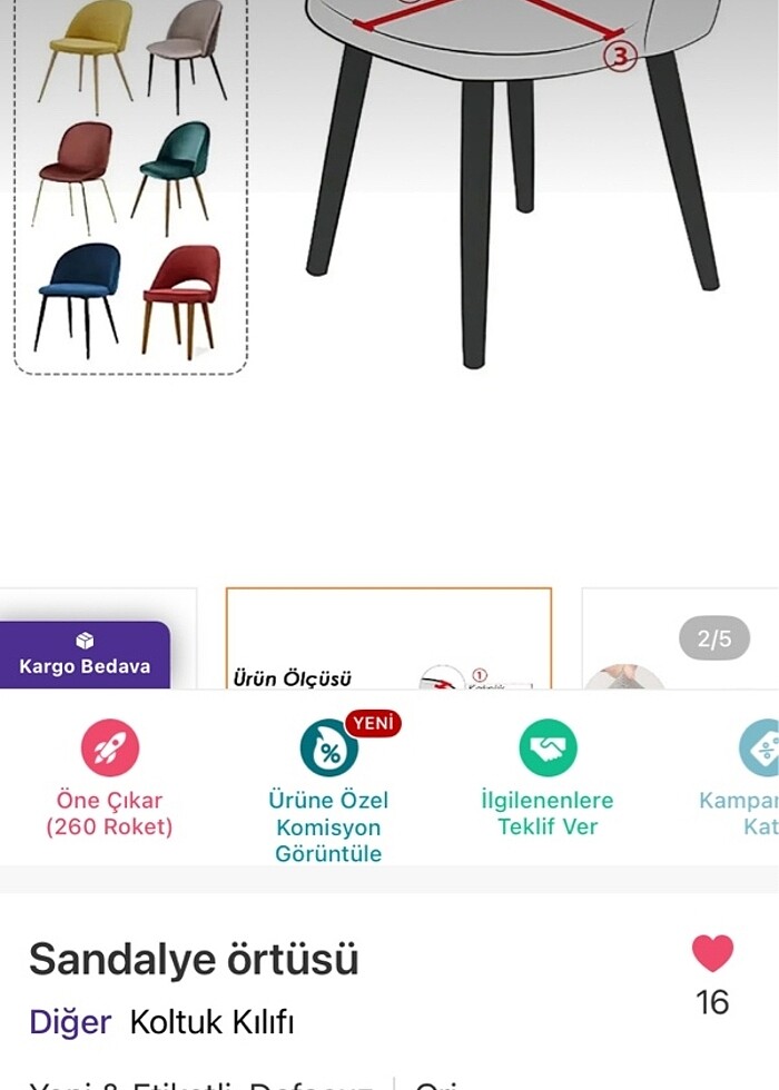 Sandalye örtüsü - Görsel 3