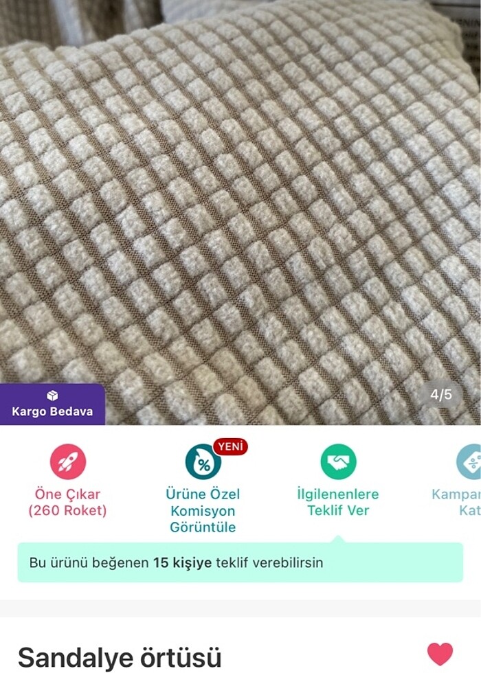 Sandalye örtüsü - Görsel 2