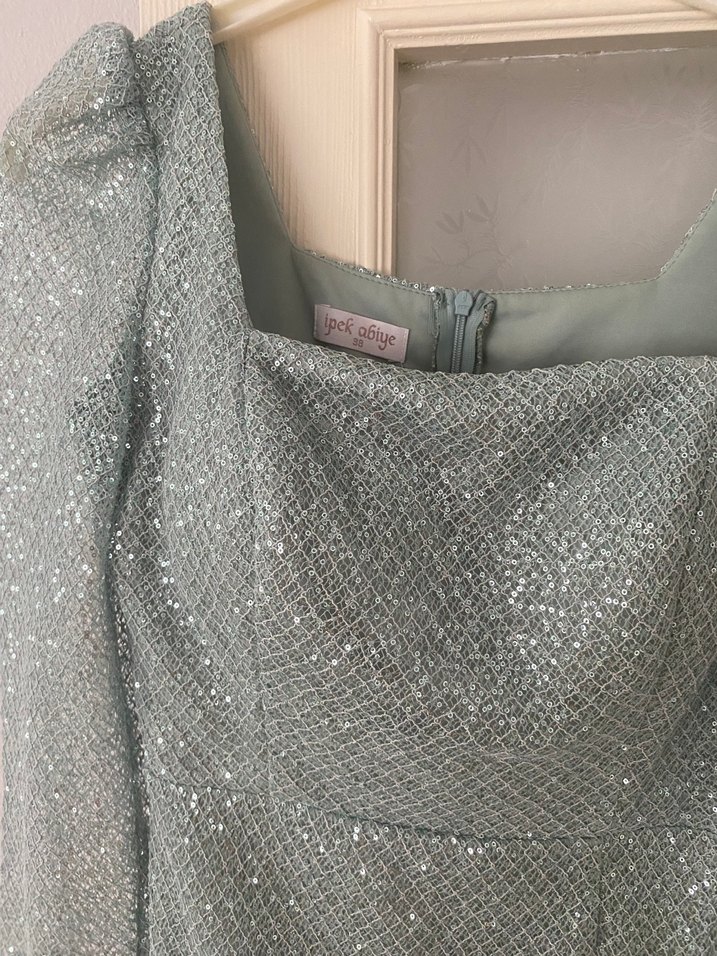 Uzun Kollu Abiye Elbise - Görsel 3