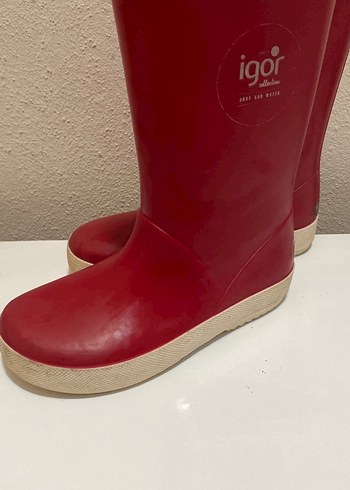 Kız Çocuk Kırmızı Lastik Çizme Igor - Görsel 3