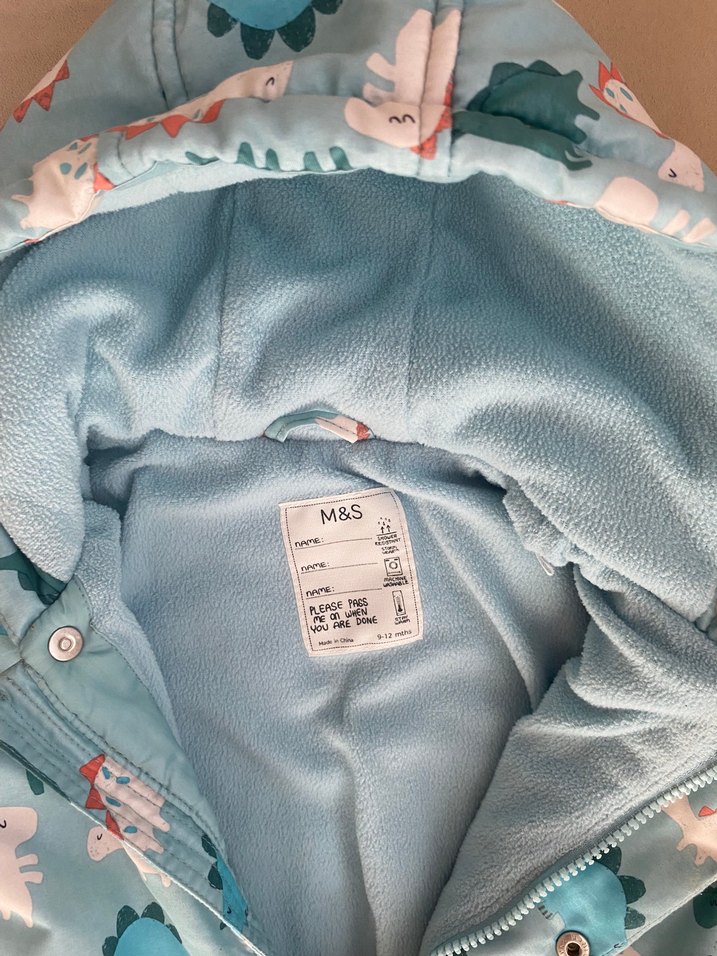 Mavi Dinozor Desenli Bebek Tulum - Görsel 2