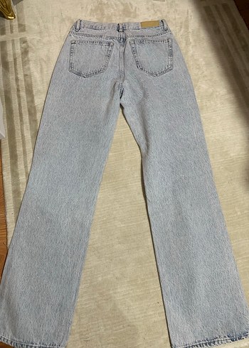 Gri boru kesim Kadın Kot Pantolon - Görsel 5