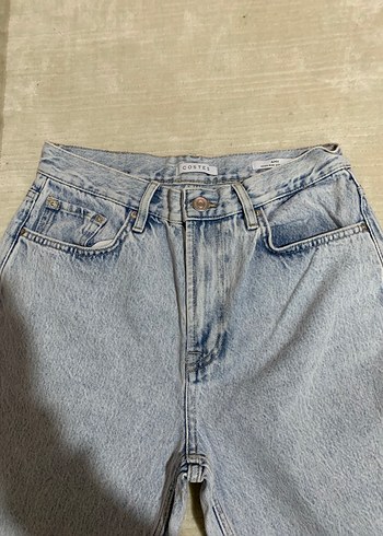 Gri boru kesim Kadın Kot Pantolon - Görsel 3