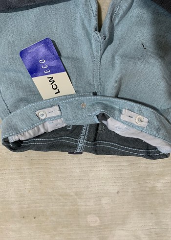 Erkek Çocuk Mavi Kot Şort Bol Kesim - Görsel 6