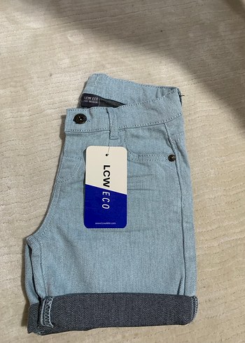 Erkek Çocuk Mavi Kot Şort Bol Kesim - Görsel 2