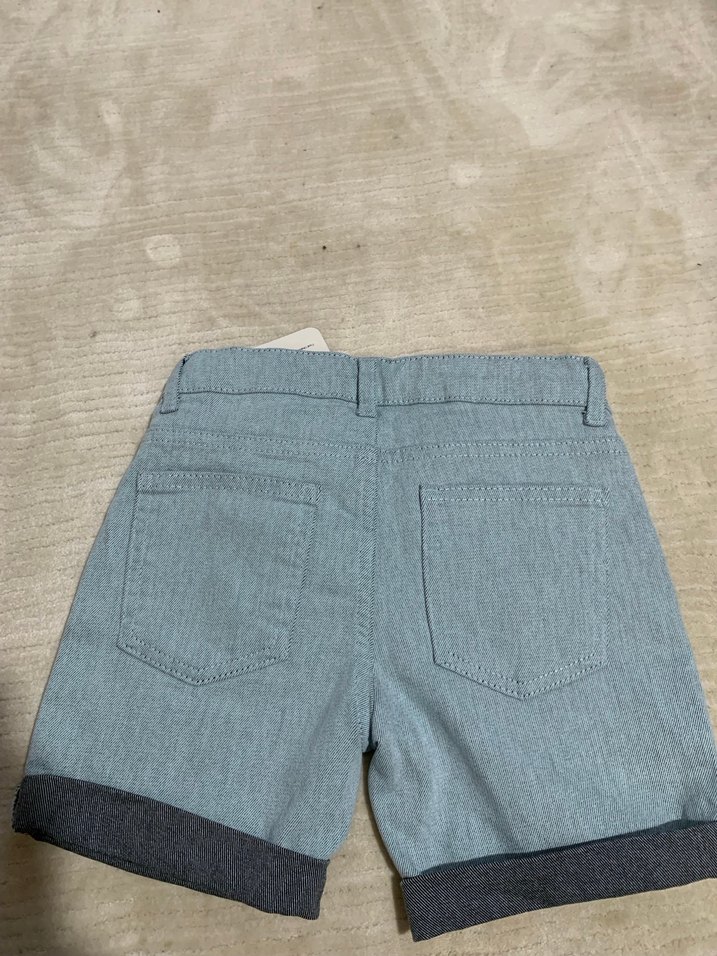 Erkek Çocuk Mavi Kot Şort Bol Kesim - Görsel 4