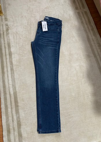 Düğmeli Mavi Erkek Denim Pantolon - Görsel 6