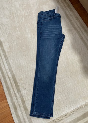 Düğmeli Mavi Erkek Denim Pantolon - Görsel 7