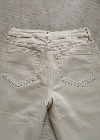 Bej Kadın yüksek bel Pantolon - Görsel 3