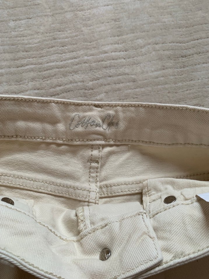 Bej Kadın yüksek bel Pantolon - Görsel 5