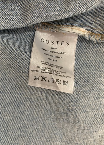 Düğmeli Mavi Vintage Denim Ceket - Görsel 9