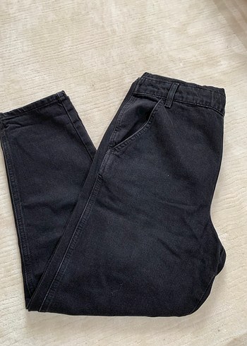 Kadın Siyah Denim Askılı Tulum - Görsel 7