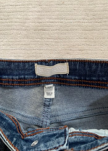 Kadın Mavi Normal Kesim Denim Pantolon - Görsel 6