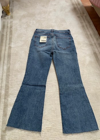 Kadın Mavi Normal Kesim Denim Pantolon - Görsel 2