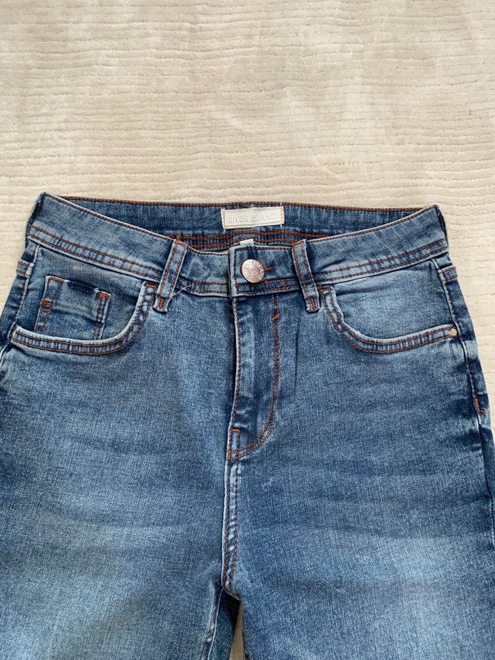 Kadın Mavi Normal Kesim Denim Pantolon - Görsel 3