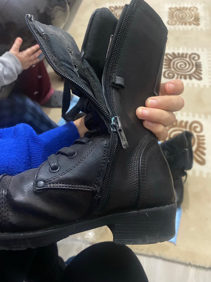 Erkek Siyah Biker Dizüstü Botlar - Görsel 3