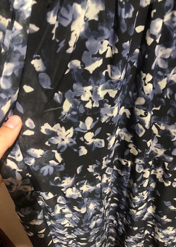 Uzun Mavi Kadın Elbise - Görsel 4