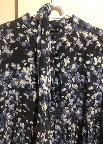 Uzun Mavi Kadın Elbise - Görsel 3