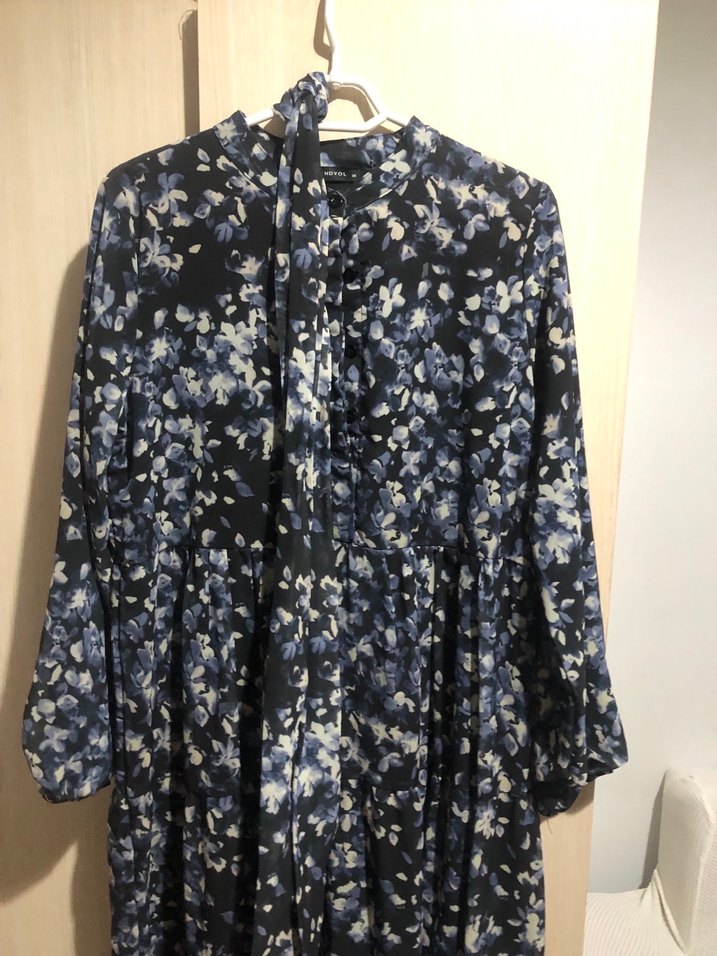 Uzun Mavi  Kadın Elbise - Görsel 2