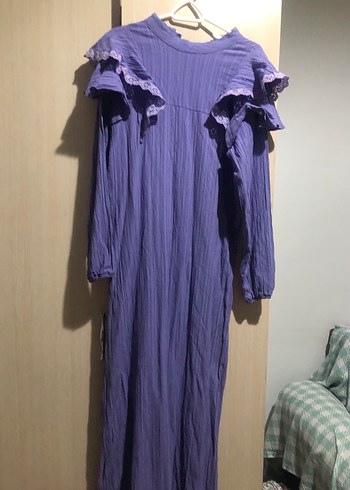 Mor Uzun Elbise - Görsel 2