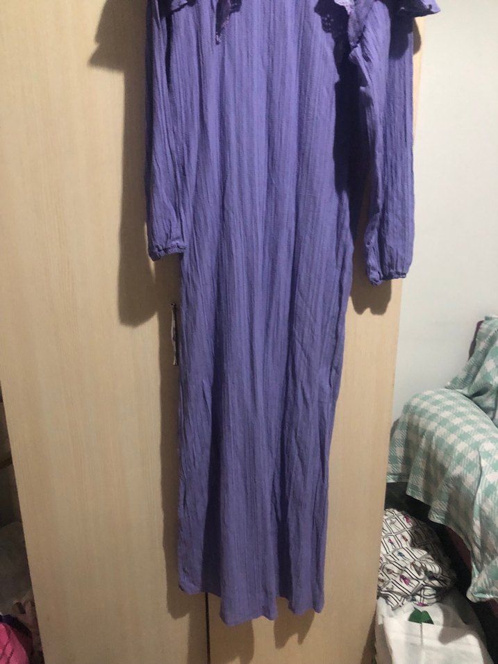 Mor Uzun Elbise - Görsel 3