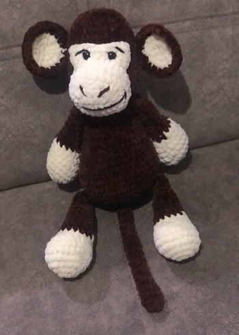 Kahverengi Peluş Maymun Oyuncak - Görsel 3