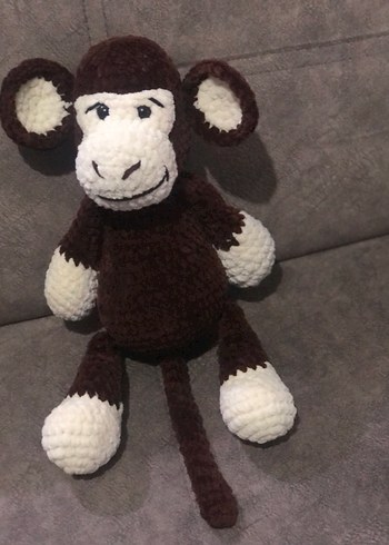 Kahverengi Peluş Maymun Oyuncak - Görsel 2