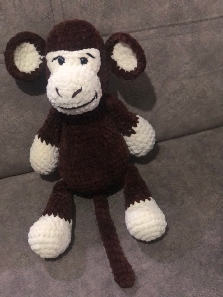 Kahverengi Peluş Maymun Oyuncak - Görsel 2