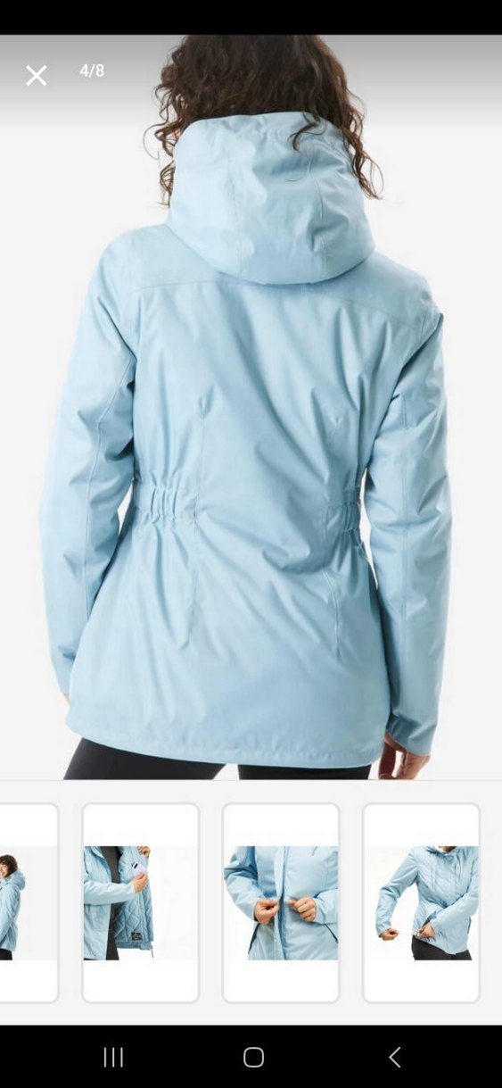 Kadın Mavi Mont Su Geçirmez Kar Montu - Görsel 5