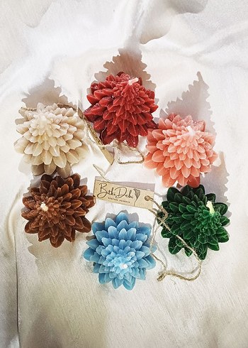 20 adet Yeşil Çam Ağacı Şekilli Mum - Görsel 3