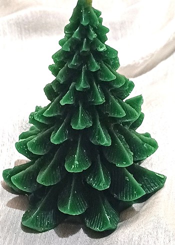 20 adet Yeşil Çam Ağacı Şekilli Mum - Görsel 5