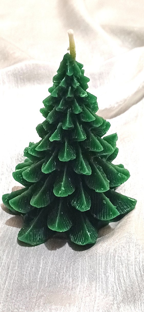 20 adet Yeşil Çam Ağacı Şekilli Mum - Görsel 5
