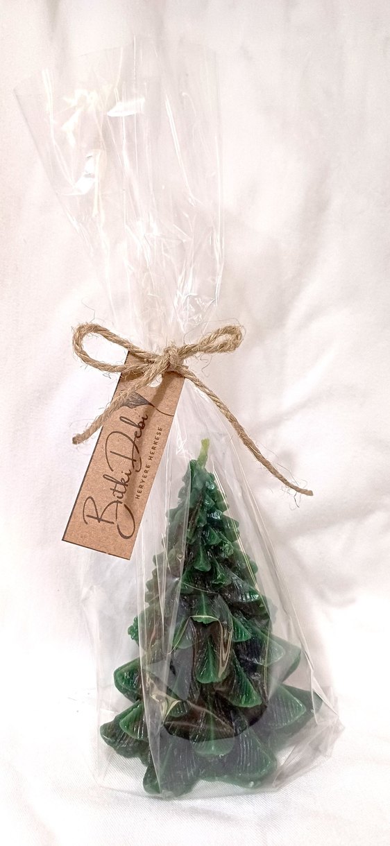 20 adet Yeşil Çam Ağacı Şekilli Mum - Görsel 4