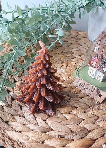 6 adet çam ağacı Dekoratif Mum Seti - Görsel 3