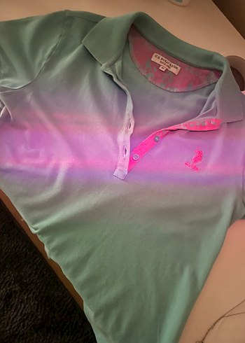 U.S. Polo Assn. Kadın Turkuaz Polo Tişört
