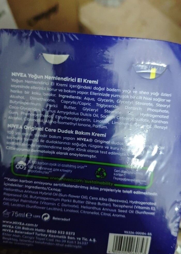 Nivea el kremi ve Dudak nemlendirici lip - Görsel 2