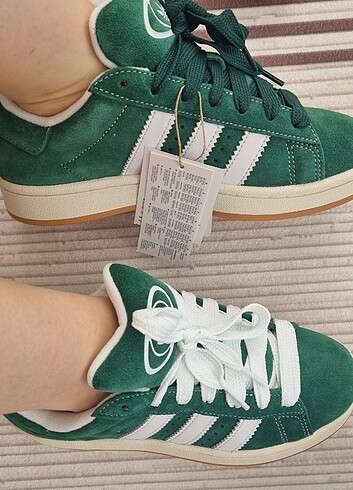 38 Beden Adidas campus yeşil spor ayakkabı