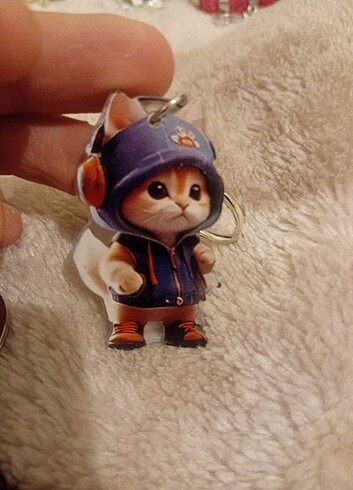 Akrilik kedicik anahtarlık - Görsel 3