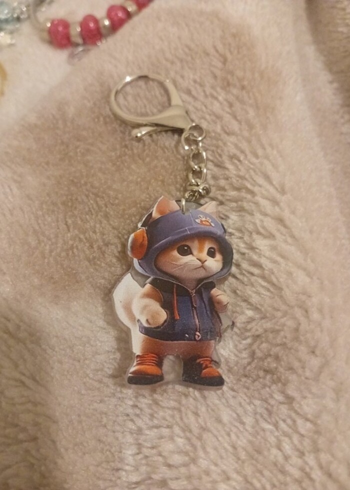 Akrilik kedicik anahtarlık  - Görsel 2