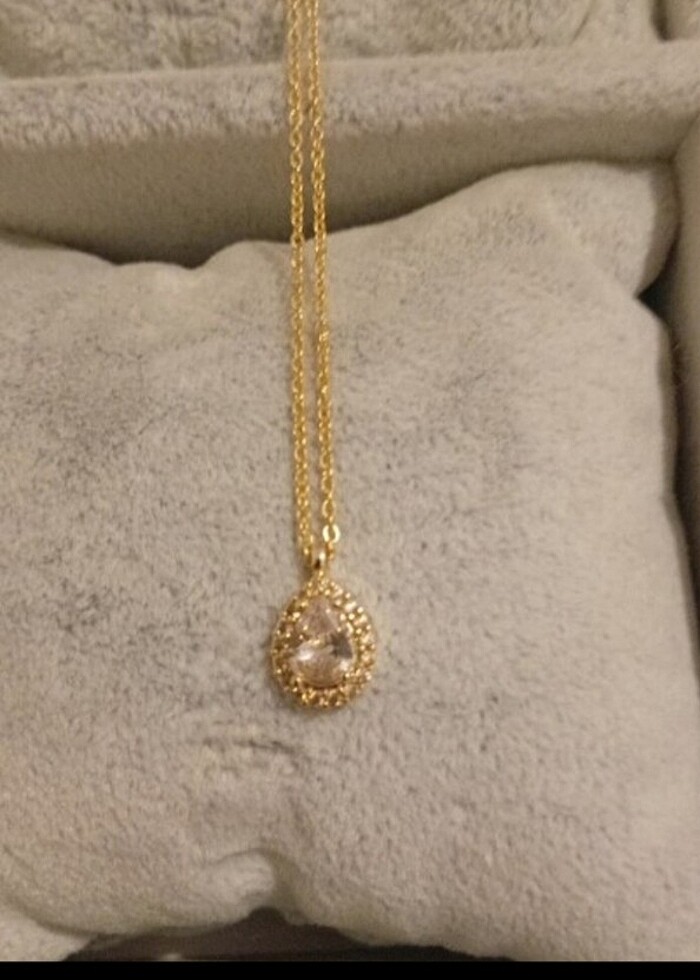 Damla model zirkon kolye  - Görsel 3