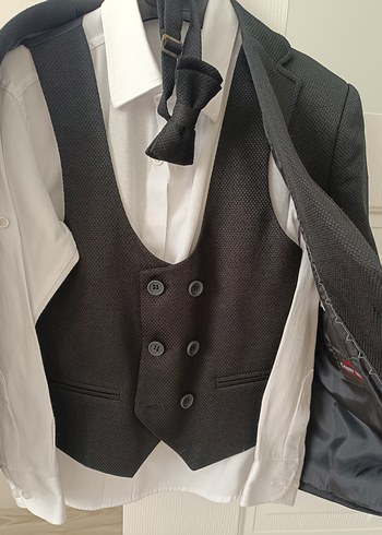 siyah Modern Klasik Çocuk Takım Elbise - Görsel 3