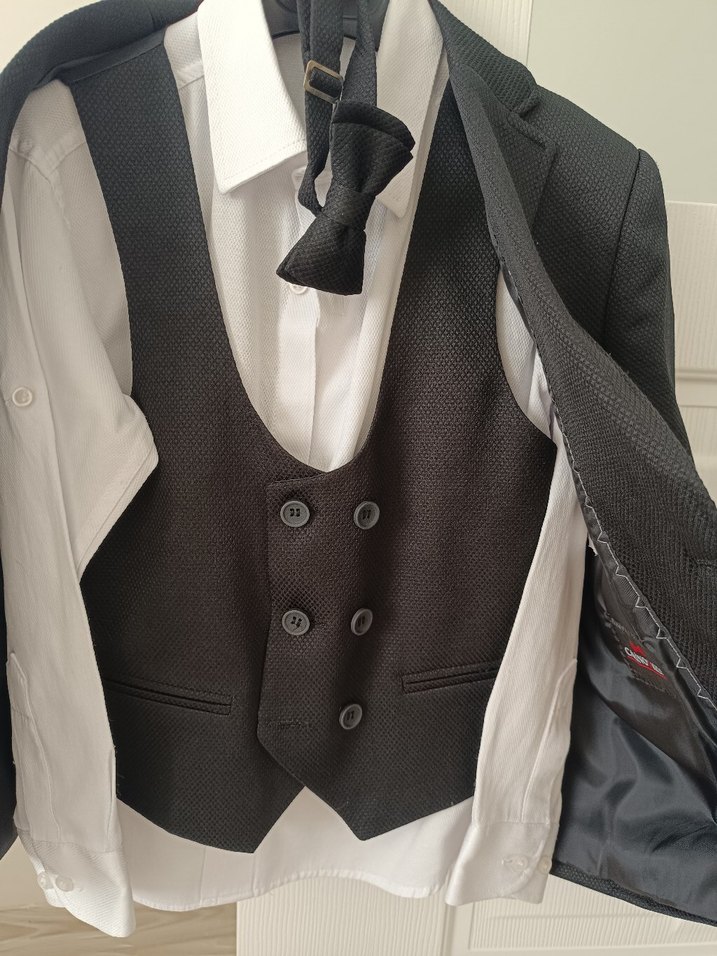 siyah Modern Klasik Çocuk Takım Elbise - Görsel 3