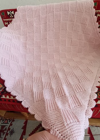 Pembe Örgü Çocuk Battaniyesi - Görsel 3