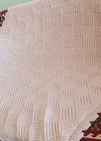 Pembe Örgü Çocuk Battaniyesi - Görsel 2